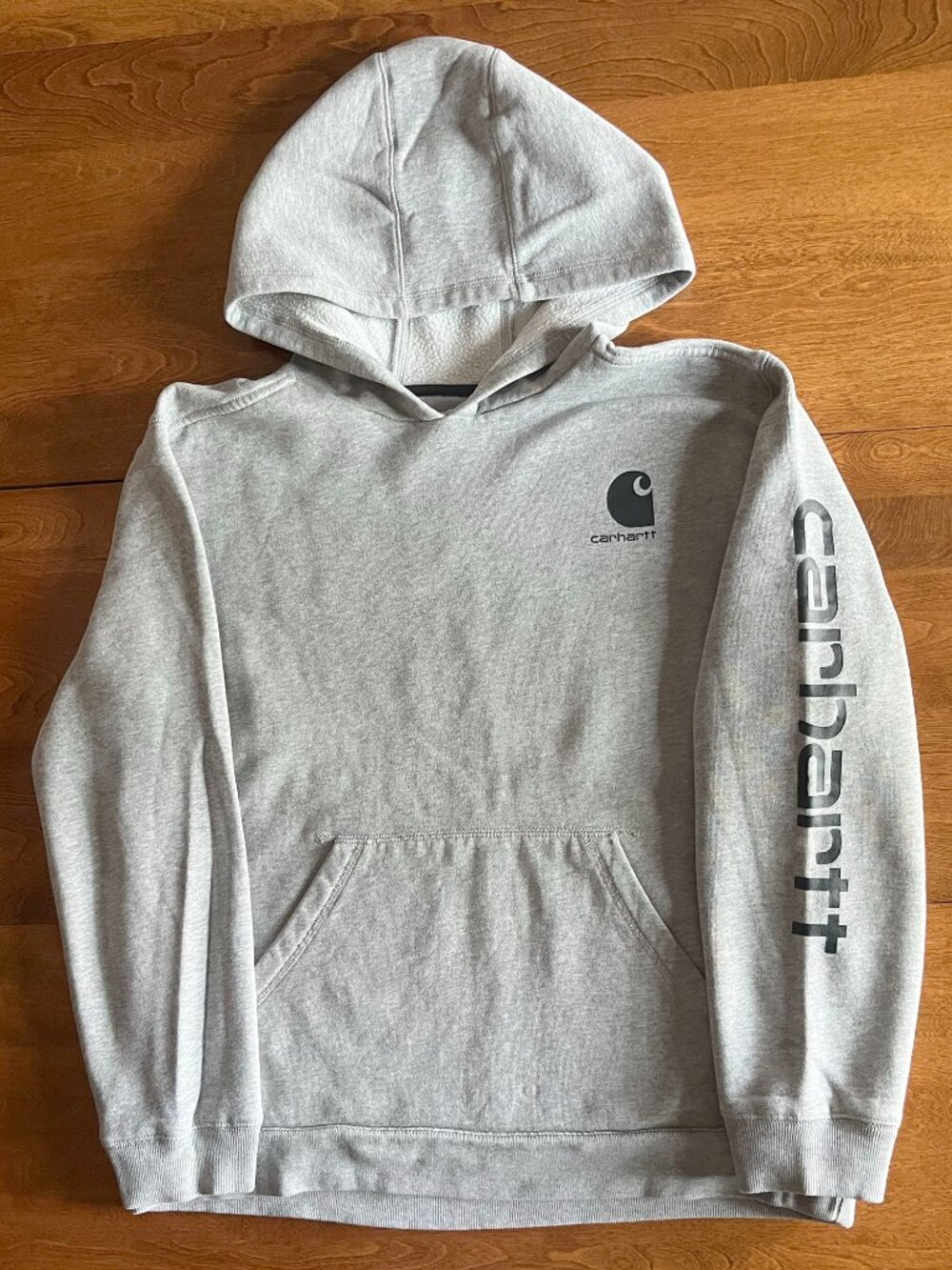 Carhartt gray logo hoodie XL 18-20